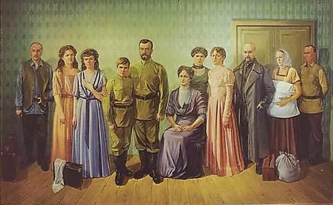 Семья Романовых перед казнью