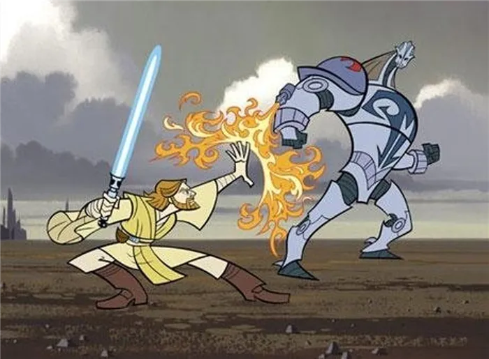 Кадр из мультфильма «Клонические войны»