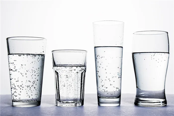 Сколько в стаканах воды