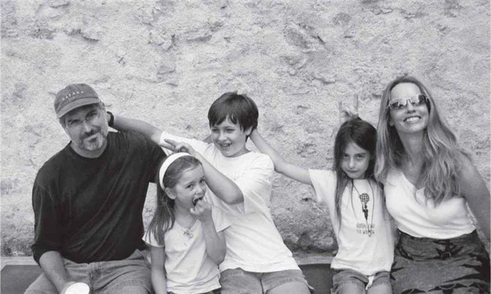 Стив Джобс с Лорен Пауэлл и детьми