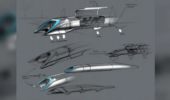Проект Hyperloop (набросок Илона Маска)