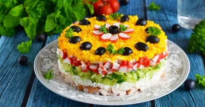 Быстрый салат на день рождения