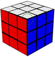 обозначен ближний кубик верхнего креста