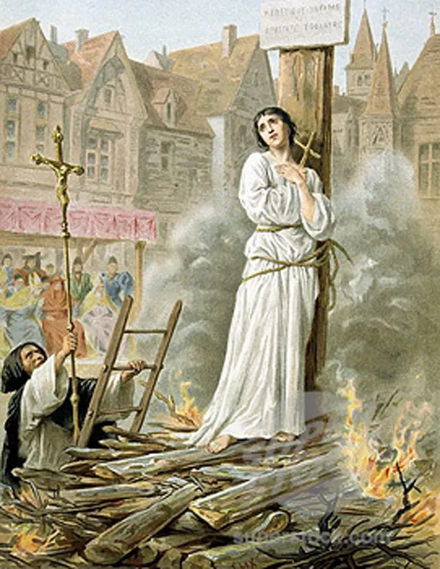 Сожжение Жанны д’Арк. Открытка XIX века.