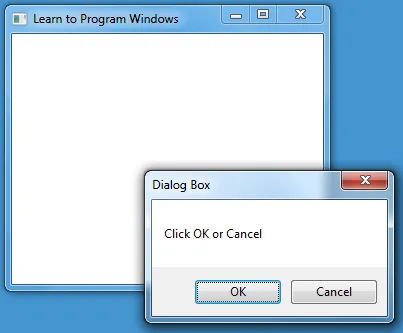 screen shot of an application with a dialog box