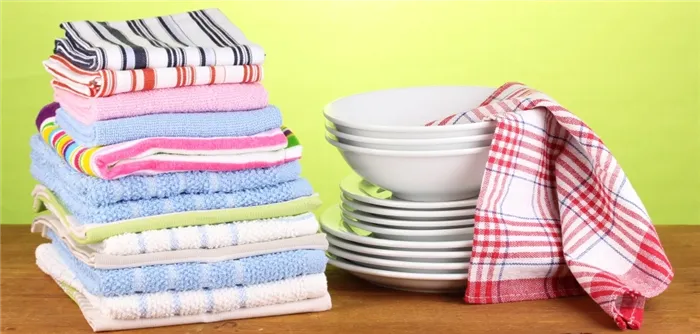 как отстирать кухонные полотенца