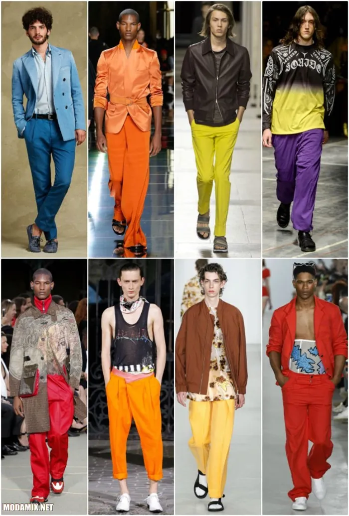 Мужские брюки разных цветов