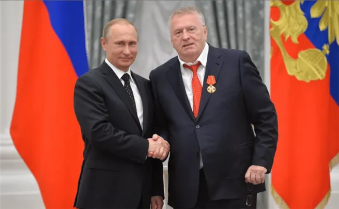 Владимир Жириновский с Путиным