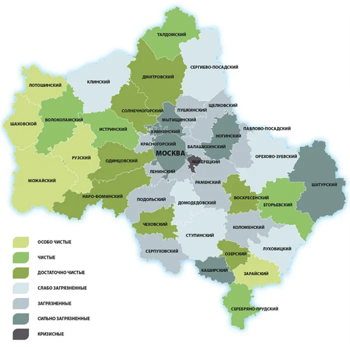 Экологическая карта Московской области