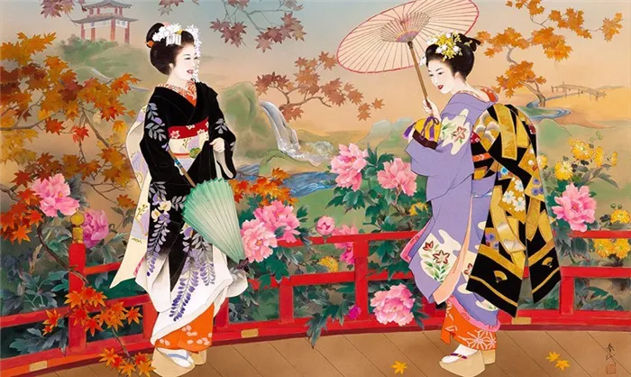 Пионы в японской живописи