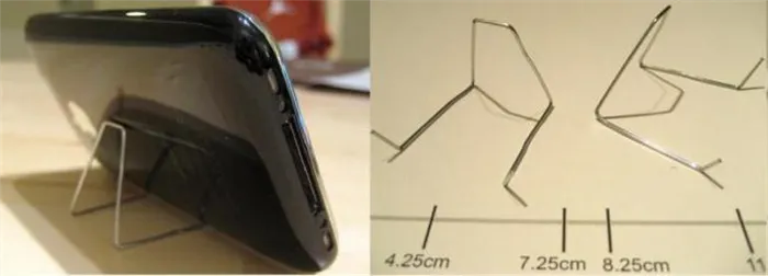 Как из скрепки сделать подставку под телефон 