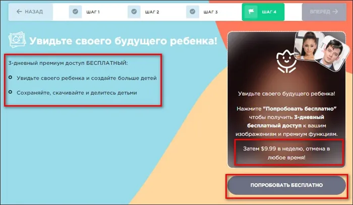 Стоимость платной версии BabyMaker