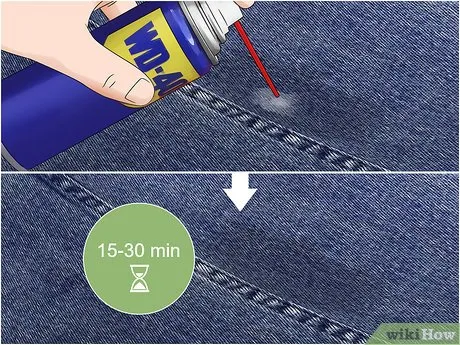 Step 1 Распылите на масляное пятно WD-40.