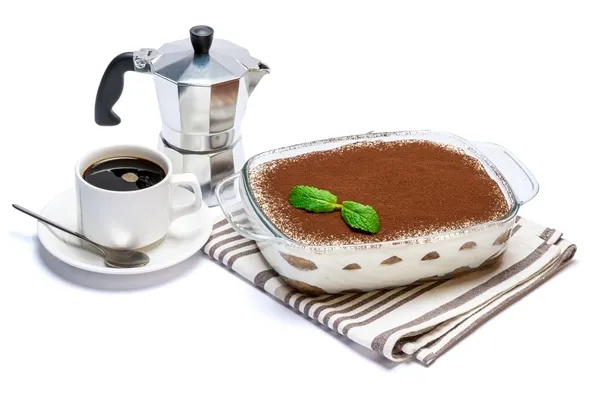 tiramisu dessert in glass baking dish 1 - Тирамису